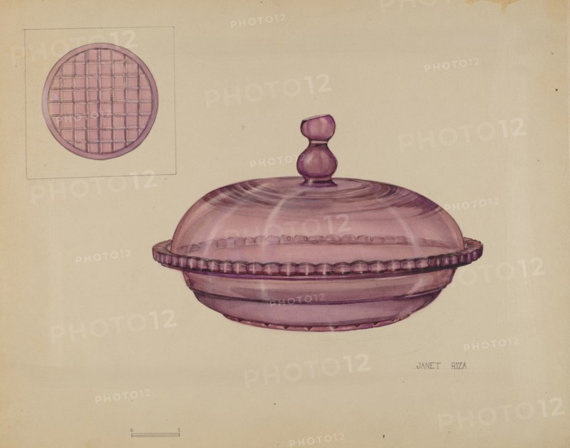 Butter Dish, c. 1936. Creator: Janet Riza.