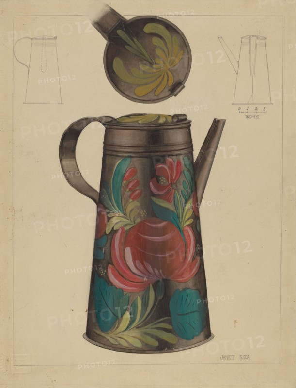 Chocolate Pot, c. 1936. Creator: Janet Riza.