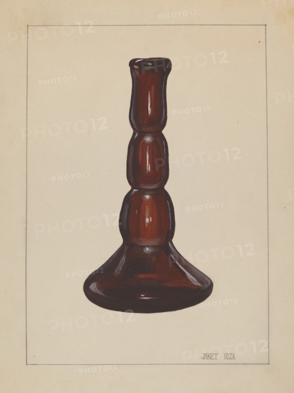 Candlestick, c. 1937. Creator: Janet Riza.