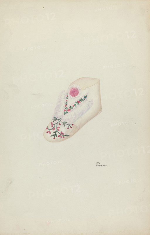 Baby's Shoe, c. 1938. Creator: Josephine C. Romano.