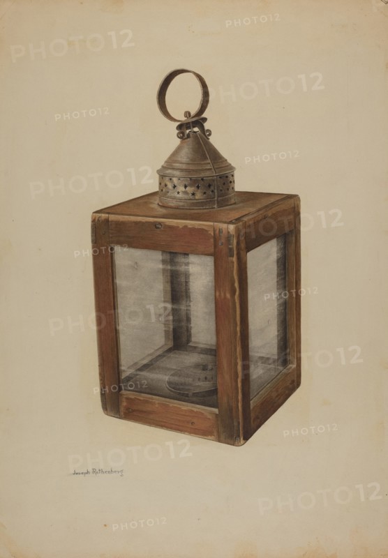 Hand Lantern, c. 1938. Creator: Joseph Rothenberg.