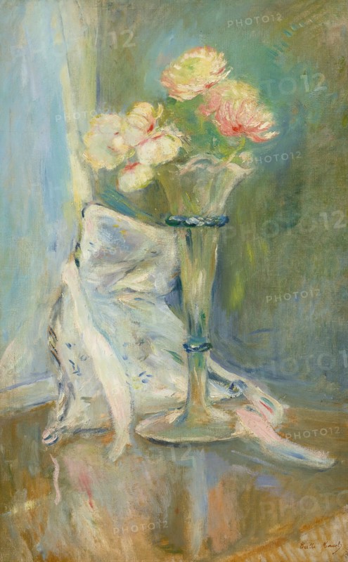 Anémones roses , 1891. Creator: Morisot, Berthe (1841-1895).