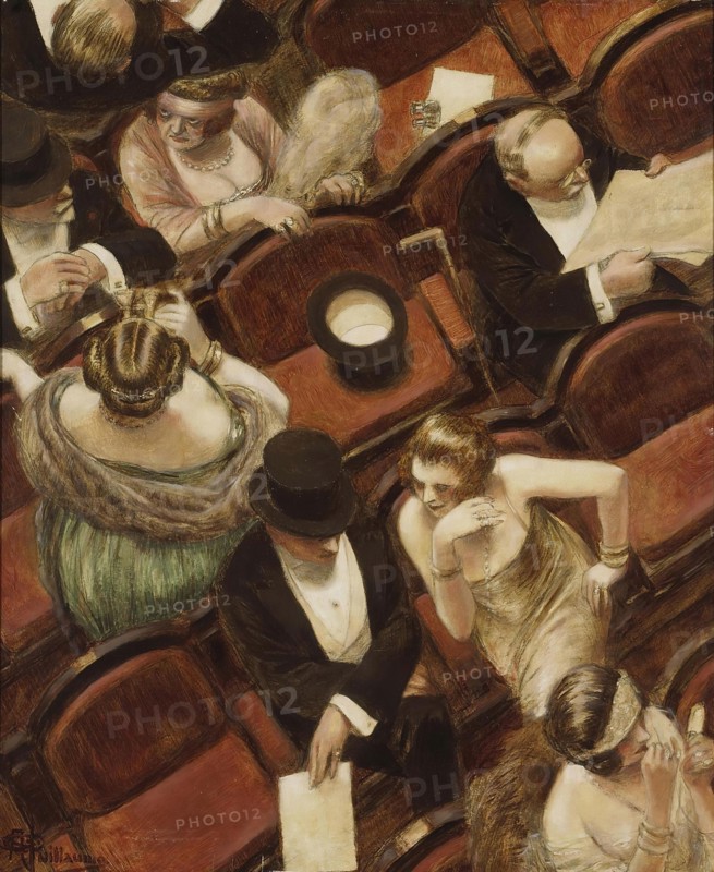 At the theatre. Creator: Guillaume, Albert (1873-1942).