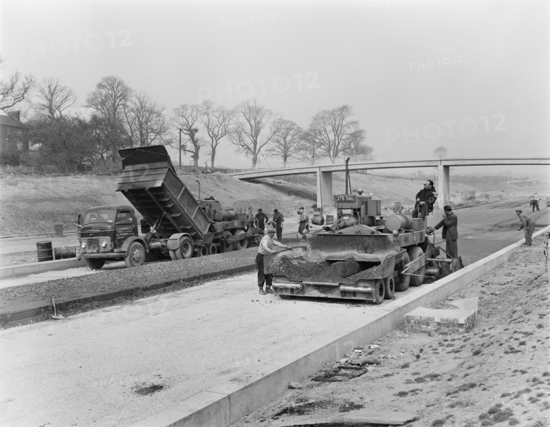 Construction of the M6 Motorway, Stafford, Staffordshire, 20/06/1961. Creator: John Laing plc.
