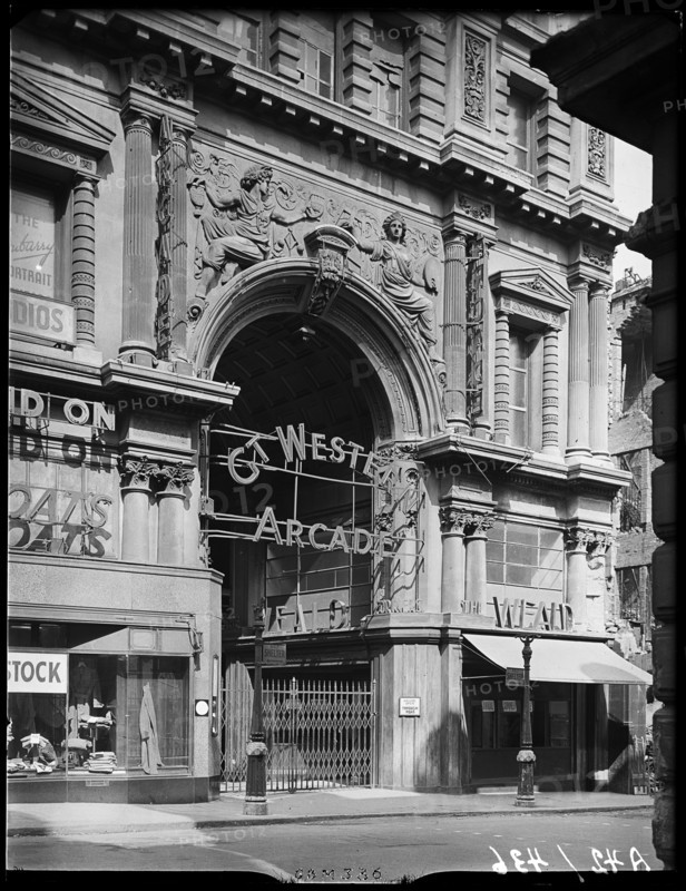 Great Western Arcade, Temple Row, Birmingham, 1941. Creator: George Bernard Mason.