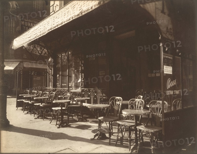 Café, Avenue de la Grande-Armée , 1924-1925. Creator: Atget, Eugène (1857-1927).