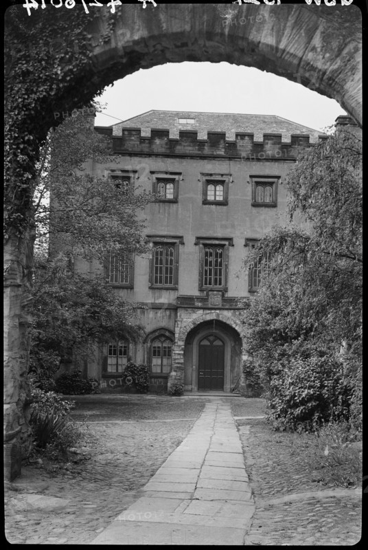 Wall with Archway in front of No. 9, The College, County Durham, 1942. Creator: George Bernard Wood.