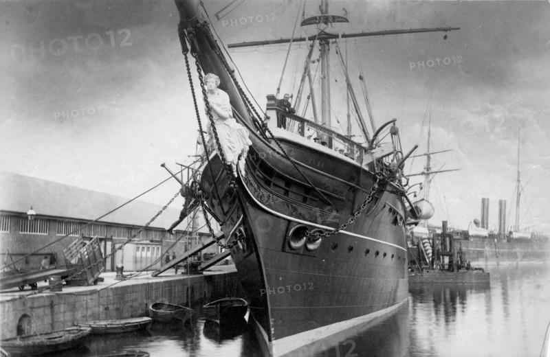 Ship in the port of Southampton, 1878. Creator: Henry Taunt.