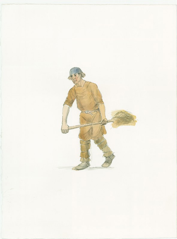 Saxon farmer, c1066 (2015). Creator: Judith Dobie.