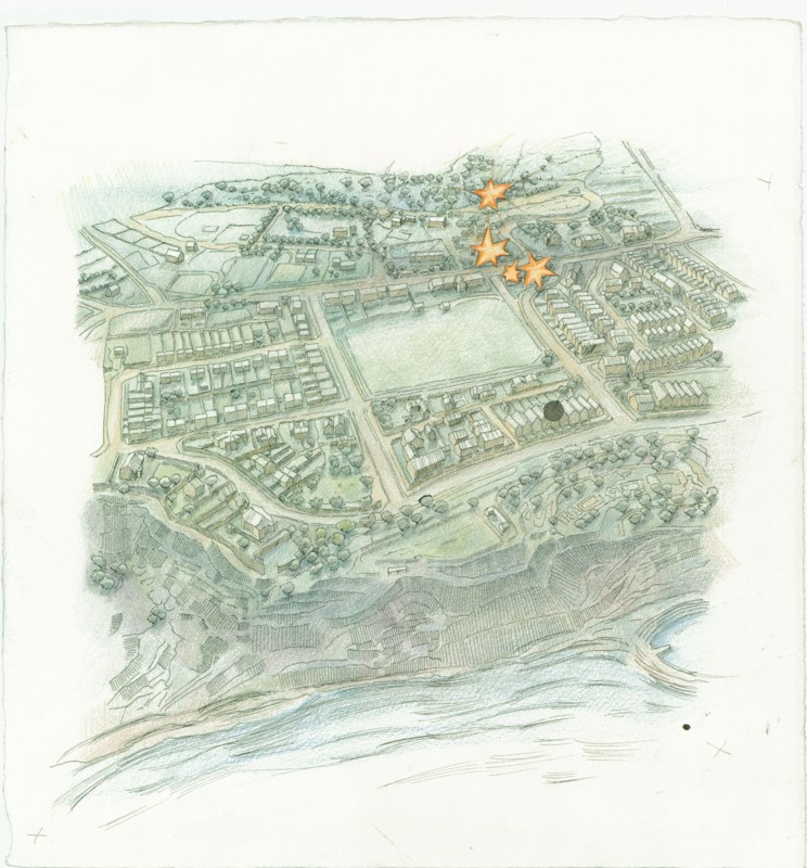 German naval bombardment of Scarborough, North Yorkshire, 1914 (2014). Creator: Judith Dobie.