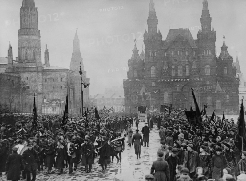 Celebrations on the occasion of the 8th anniversary of the October Revolution in Moscow, 1925. Creator: Anonymous.