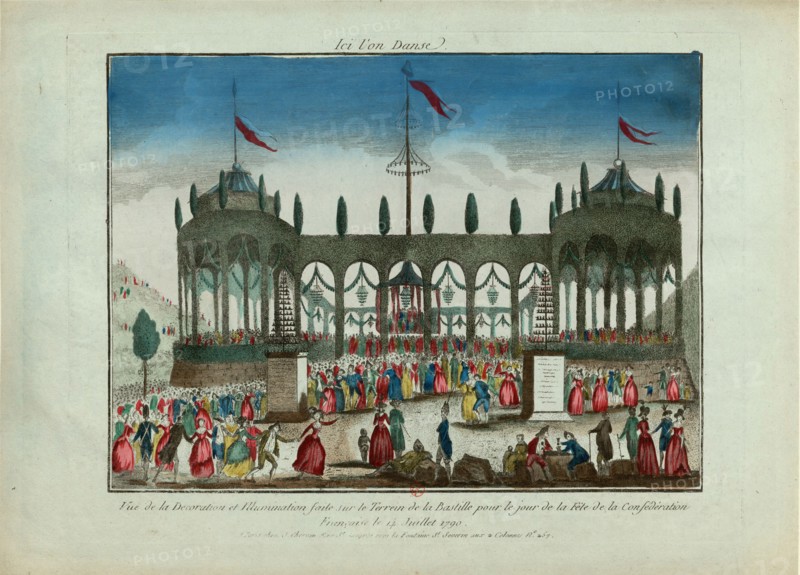 Decoration and Illumination of the Bastille for the Festival of the Federation on 14 July 1790. Creator: Anonymous.
