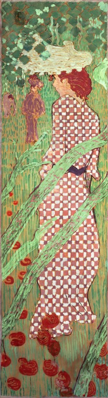 Femmes au jardin: femme à la robe quadrillée (Women in a Garden: Woman in a..., 1891. Creator: Bonnard, Pierre (1867-1947).