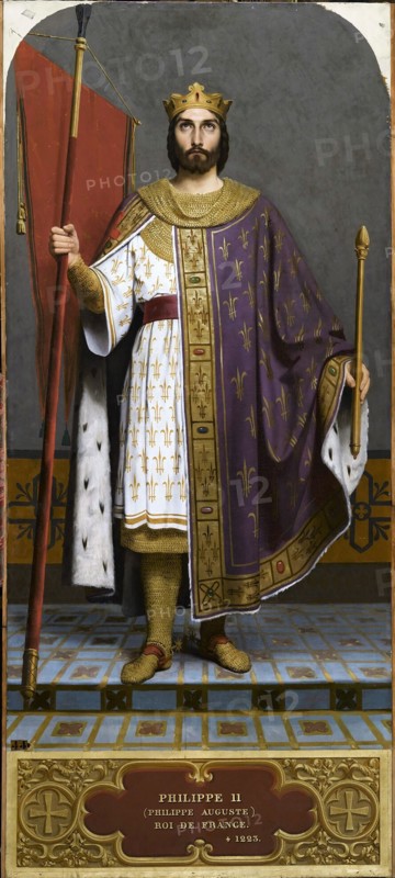 King Philip II of France (1165-1223), 1840s. Creator: Signol, Émile (1804-1892).