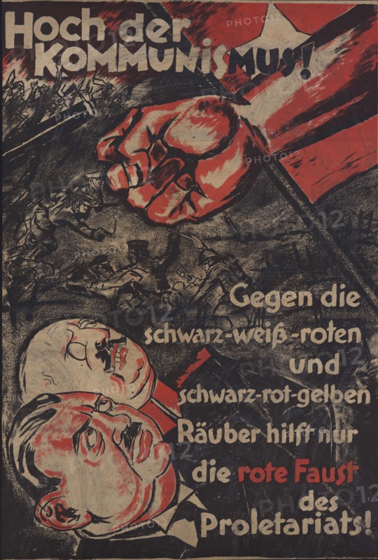 Long live communism! The red fist of the proletariat, 1924. Creator: Anonymous.
