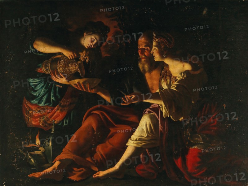 Lot and his Daughters. Creator: Guerrieri, Giovanni Francesco (1589-1657).