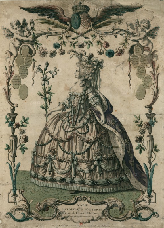 Marie Antoinette d'Autriche reine de France et de Navarre: marie?e a Versailles le 16 mai 1775. Creator: Anonymous.