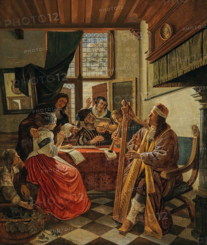 Music-making company in an interior, 1670s. Creator: De Man, Cornelis (1621-1706).