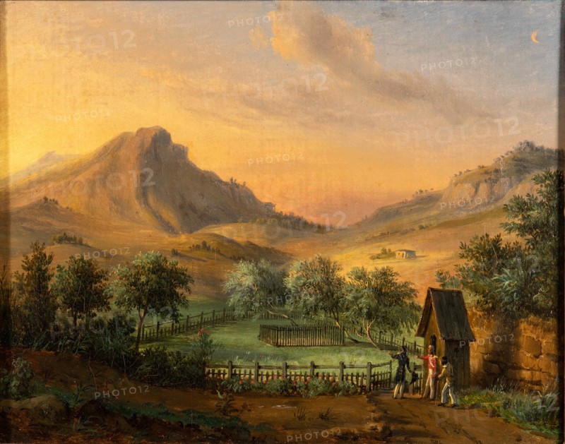 Napoleon's tomb on St Helena Island in Geranium valley. Creator: Ricois, François Edme (1795-1881).