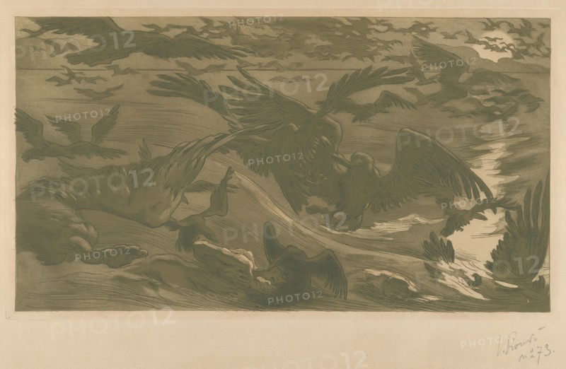 Oiseaux de proie (Birds of prey), 1893. Creator: Prouvé, Victor (1858-1943).
