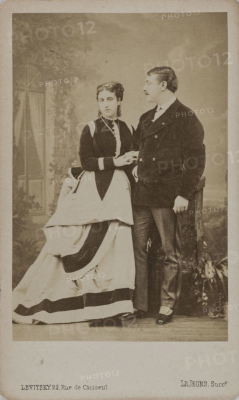 Paul Pavlovich Demidoff, 2nd Prince of San Donato (1839-1885), with his wife, Maria..., 1863. Creator: Levitsky, Sergei Lvovich (1819-1898).
