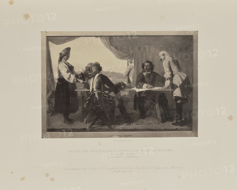 Peter the Great's First Interview with Catherine (Peter the Great sees Katherine for the..., 1858. Creator: Egg, Augustus Leopold (1816-1863).