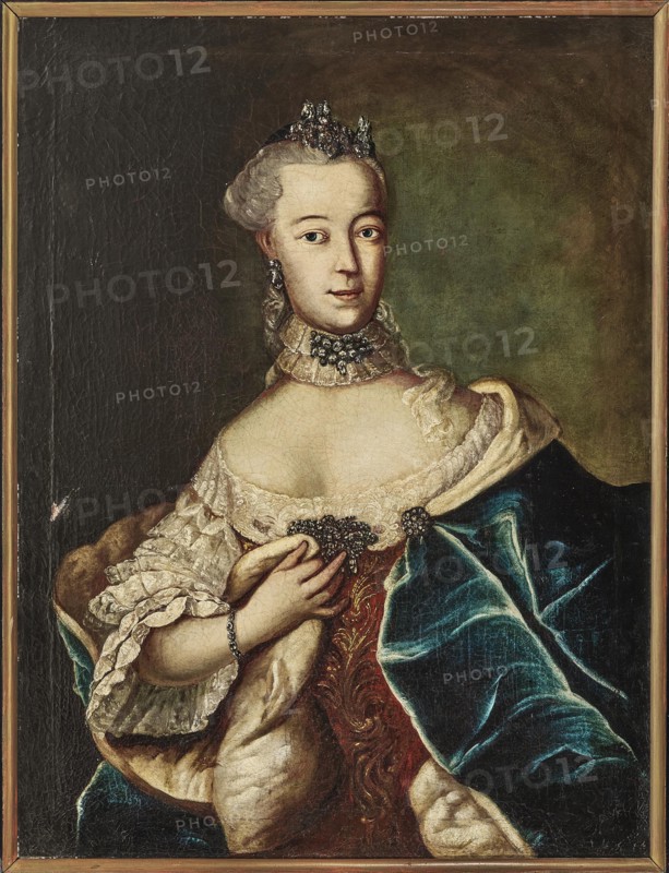 Portrait of a Friederike Caroline von Sachsen-Coburg-Saalfeld, Margravine of..., 18th century. Creator: Anonymous.