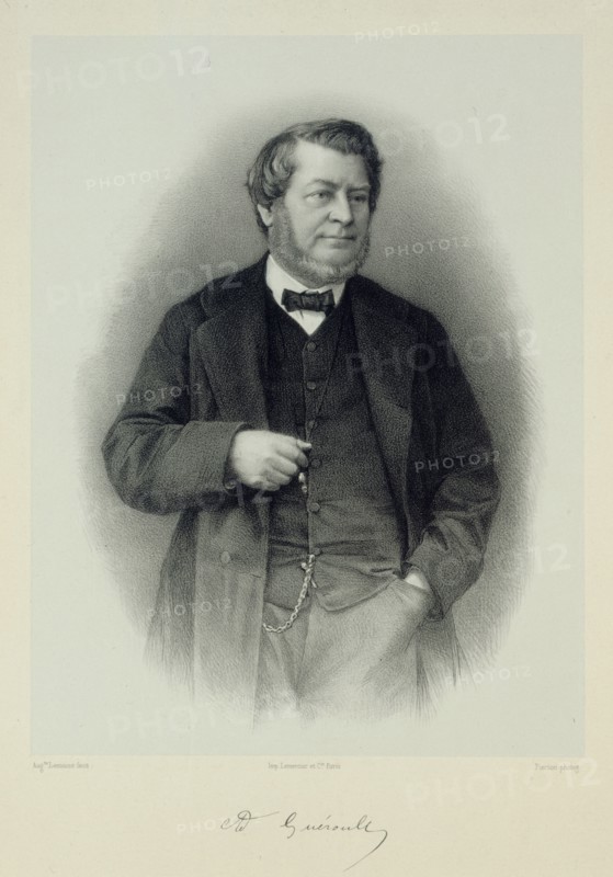 Portrait of Adolphe Guéroult (1810-1872). Creator: Lemoine, Auguste (1822-1869).
