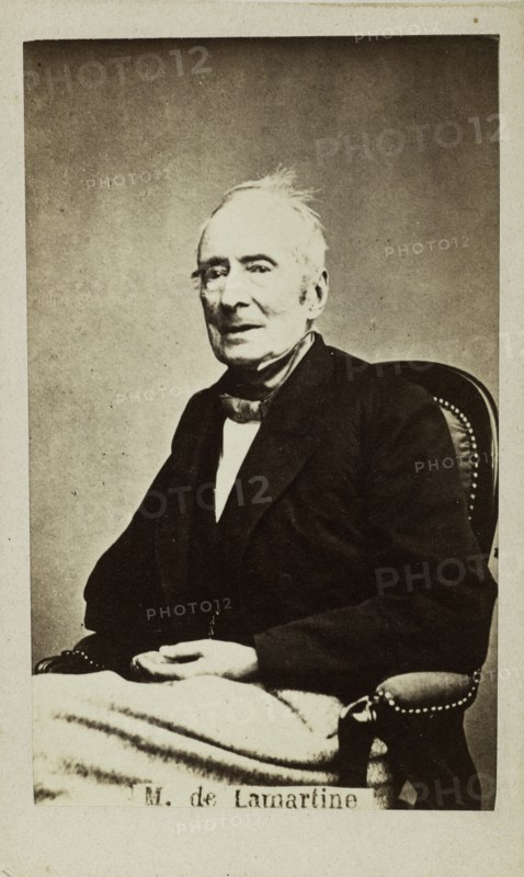 Portrait of Alphonse de Lamartine (1790-1869), 1860s. Creator: Anonymous.