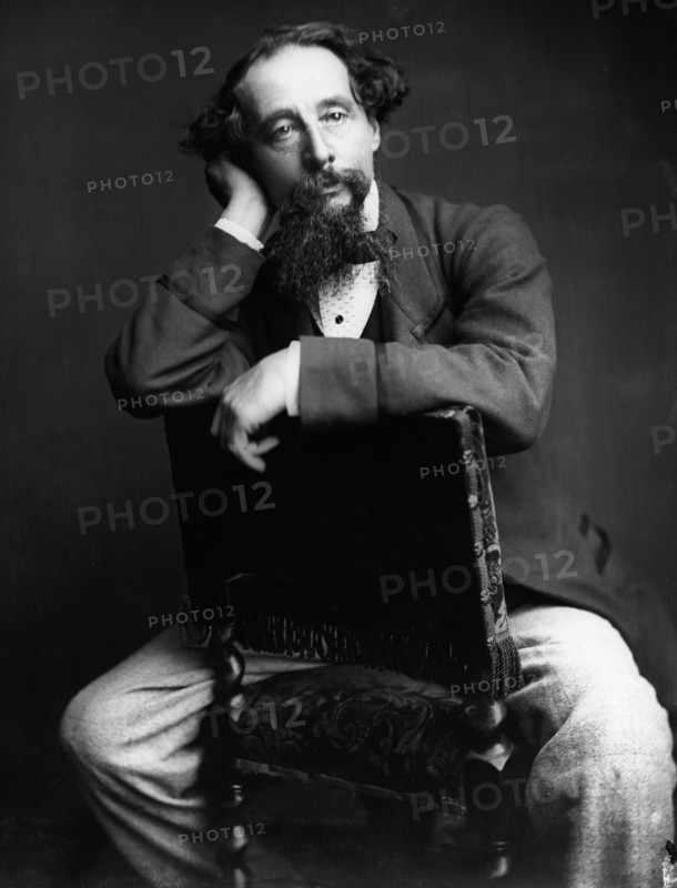 Portrait of Charles Dickens (1812-1870). Creator: Watkins, Herbert (1828-1916).