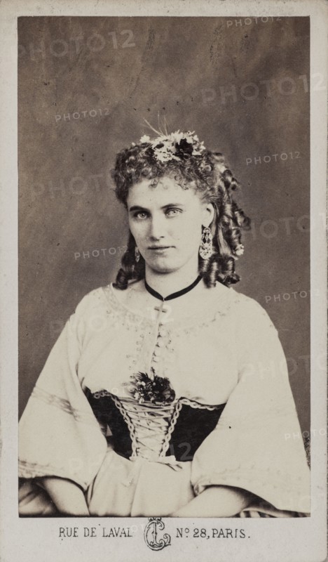 Portrait of Christine Nilsson (1843-1921). Creator: Crémière, Léon (1831-1913).