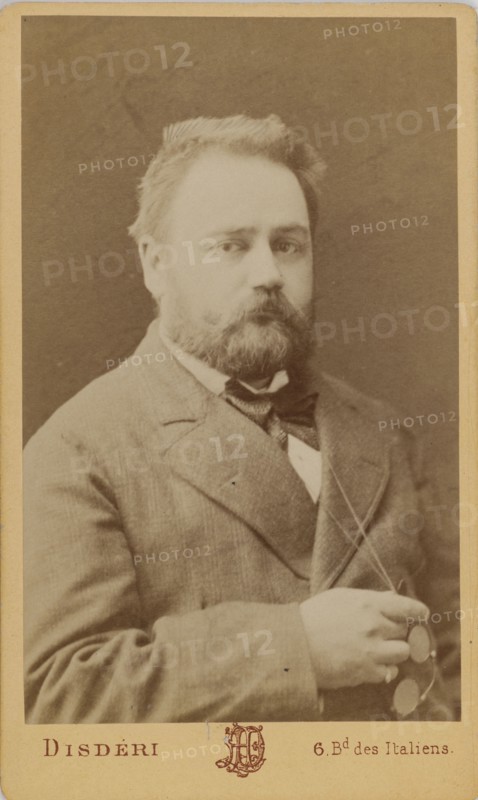 Portrait of Émile Zola (1840-1902). Creator: Disdéri, André Adolphe-Eugène (1819-1889).