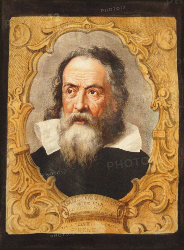 Portrait of Galileo Galilei. Creator: Anonymous.
