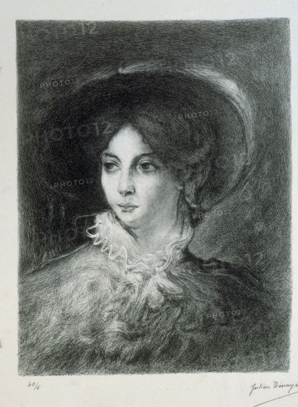Portrait of George Sand. Creator: Tinayre, Julien (1859-1923).