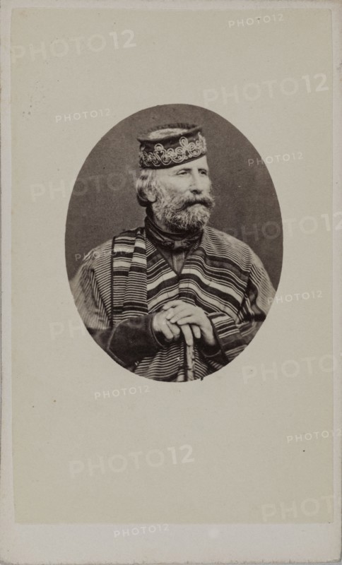Portrait of Giuseppe Garibaldi (1807-1882), 1882. Creator: Photo studio Alessandro Pavia.
