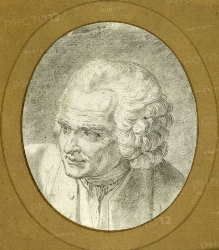 Portrait of Jean-Jacques Rousseau (1712-1778), 1775. Creator: Caresme, Jacques Philippe (1734-1796).