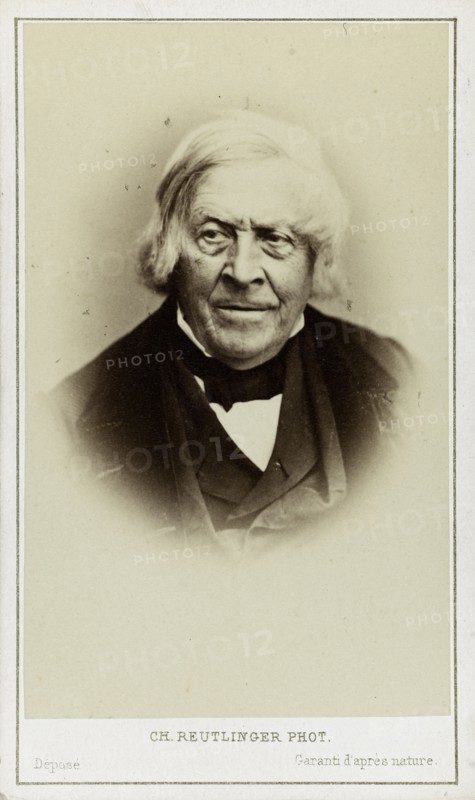 Portrait of Jules Michelet (1798-1874) , c. 1870. Creator: Photo studio Reutlinger, Paris  .