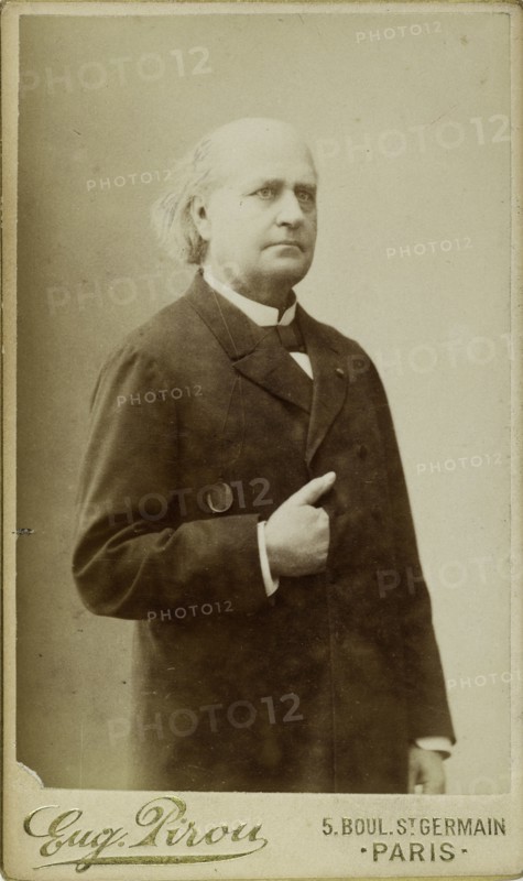 Portrait of Leconte de Lisle (1818-1894), c. 1870. Creator: Pirou, Eugène (1841-1909).