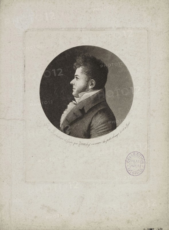 Portrait of Marie-Henri Beyle, dit Stendhal (1783-1842) . Creator: Quenedey, Edmé (1756-1830).