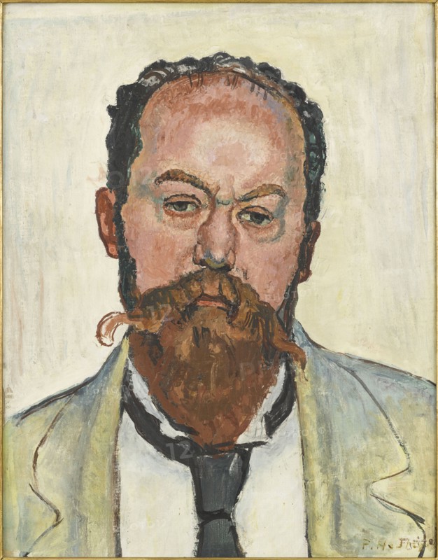 Portrait of Mathias Morhardt (1863-1939), 1913. Creator: Hodler, Ferdinand (1853-1918).