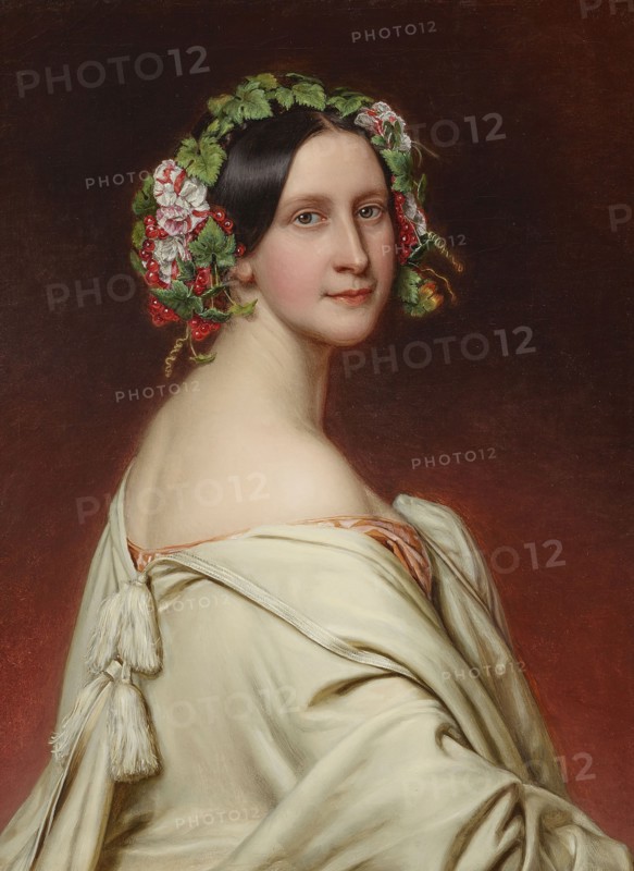 Portrait of the Actress Charlotte von Hagn (1809-1891), 1850. Creator: Stieler, Joseph Karl (1781-1858).