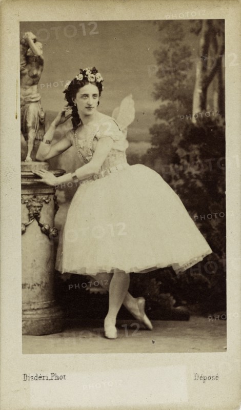 Portrait of the ballet dancer Marfa Muravyeva (1838-1879) in the ballet "Diavolina"..., 1863. Creator: Disdéri, André Adolphe-Eugène (1819-1889).