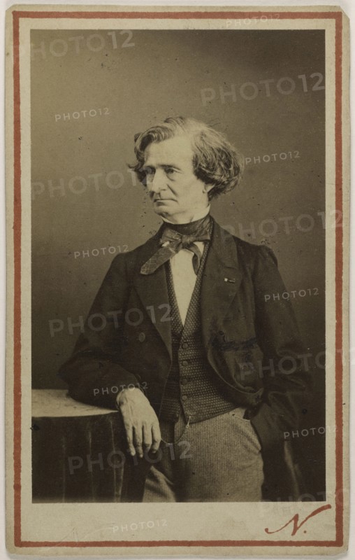 Portrait of the composer Hector Berlioz (1803-1869), ca 1860. Creator: Photo studio Nadar.