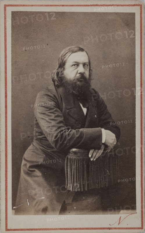 Portrait of the poet Théophile Gautier (1811-1872), 1872. Creator: Photo studio Nadar.