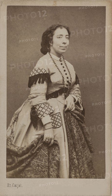 Portrait of the singer and composer Pauline Viardot (1821-1910), Between 1860 and 1865 . Creator: Carjat, Étienne (1828-1906).