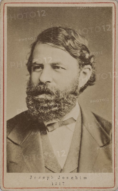 Portrait of the violinist and composer Joseph Joachim (1831-1907) , 1870s. Creator: Anonymous.