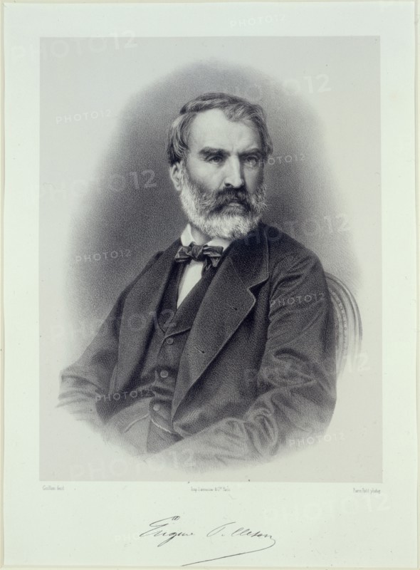 Portrait of the writer Eugène Pelletan (1813-1884). Creator: Guillon, Adolphe (1829-1896).