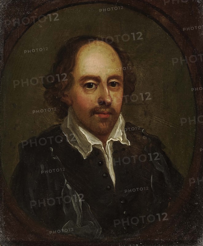 Portrait of William Shakespeare (1564-1616), First Half of 17th cen. Creator: Anonymous.