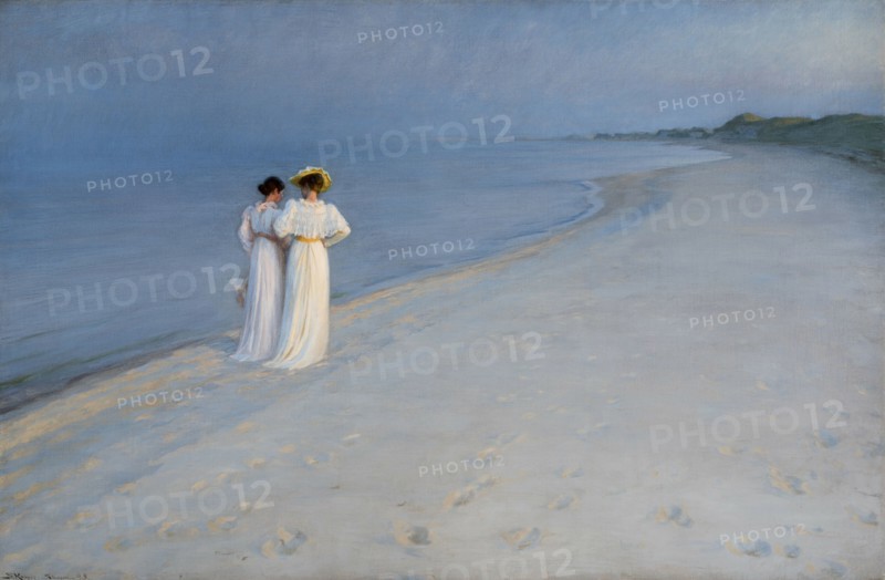 Quiet evening on Skagen's Southern Beach, 1893. Creator: Krøyer, Peder Severin (1851-1909).