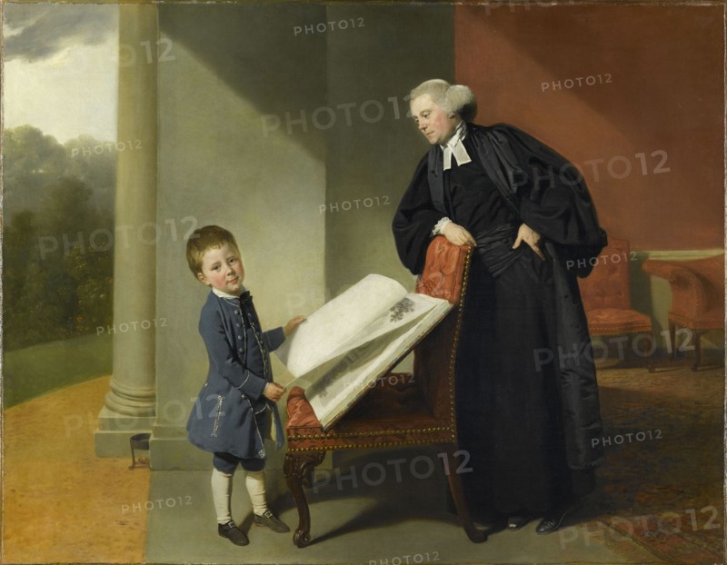 Reverend Randall Burroughes and his son Ellis, 1769. Creator: Zoffani, Johann (1733-1810).